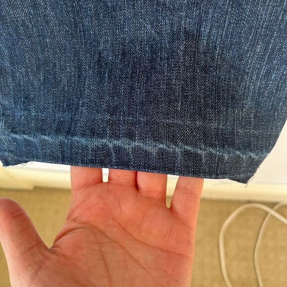 Guess Dark Wash Lincoln Slim Straight Mid Rise 100% Cotton Denim Jeans - Picture 8 of 11